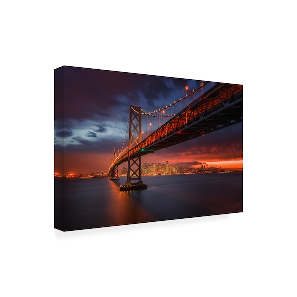 Toby Harriman 'Fire Over San Francisco' Canvas Art,12x19